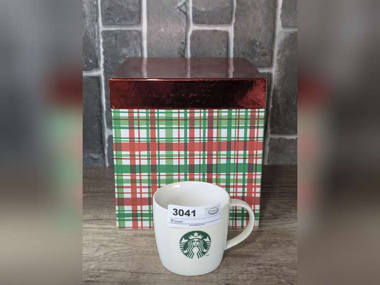 EIGHT 12 OZ STARBUCKS COFFEE MUGS IN GIFT BOX image