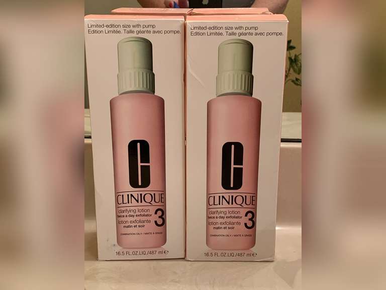 2 NEW BOTTLES 16.5 FL OZ CLINIQUE #3 CLARIFYING LOTION - UP MASTER BATH image