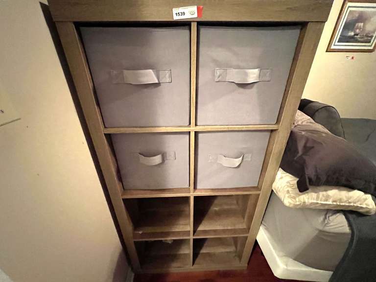 BR2…Eight cube cubby storage shelf unit, see pictures for details. image