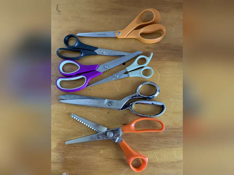 6 PAIR SCISSORS/SHEARS - CHECKOUT image