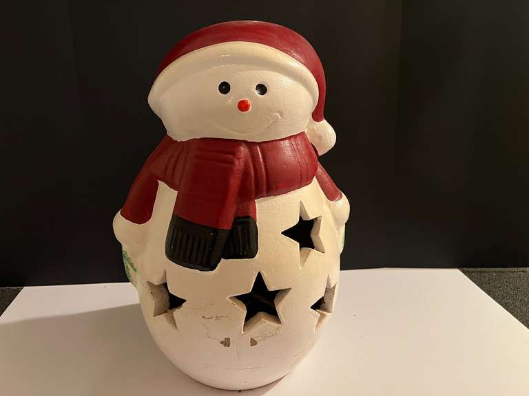 BR3… Heavy terra-cotta snowman, see pictures for details. image