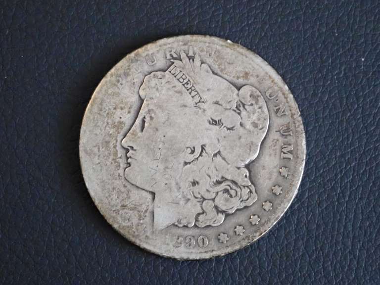 1890-CC MORGAN SILVER DOLLAR COIN