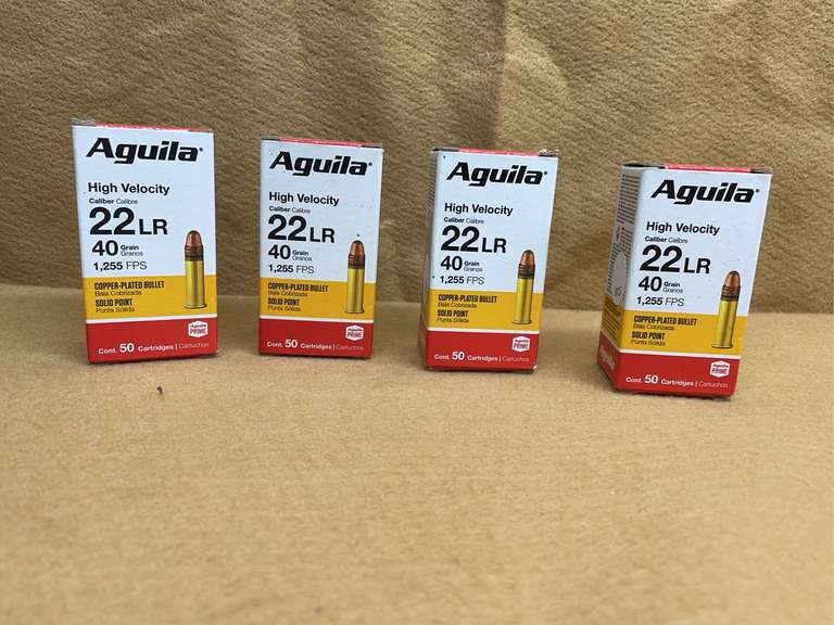 4 BOXES AGUILA 22 LR SUPER EXTRA CPRN - 200 RDS TOTAL image