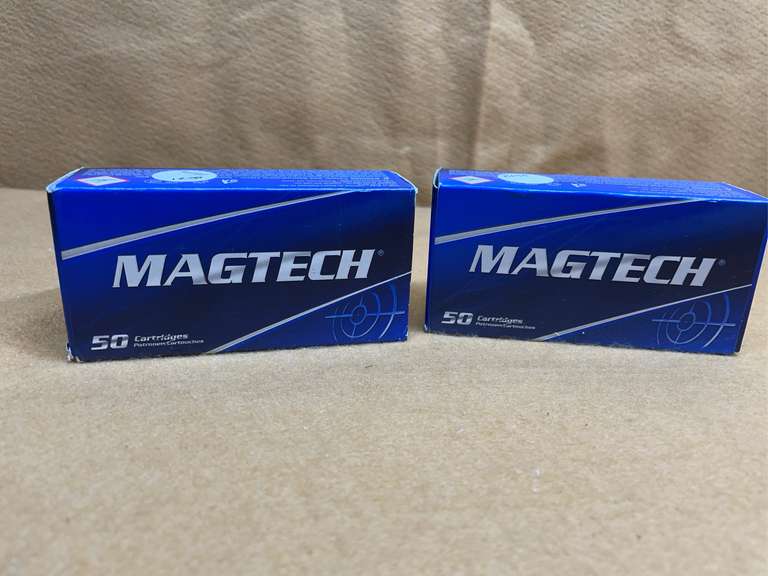 2 BOXES MAGTECH 9MM FMJ - 100 RDS TOTAL image