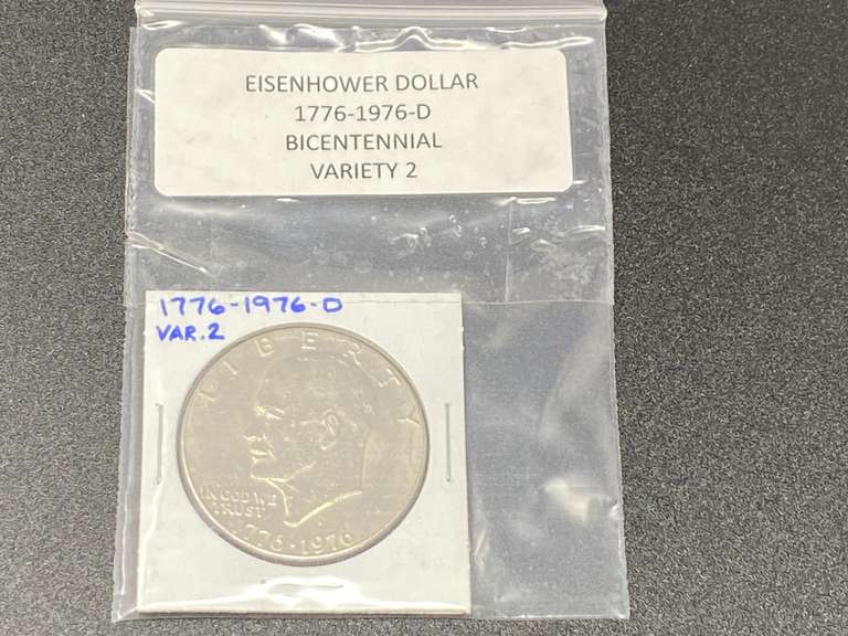 1776-1976-D Bicentennial Variety 2 Eisenhower Dollar, see pictures for details. image