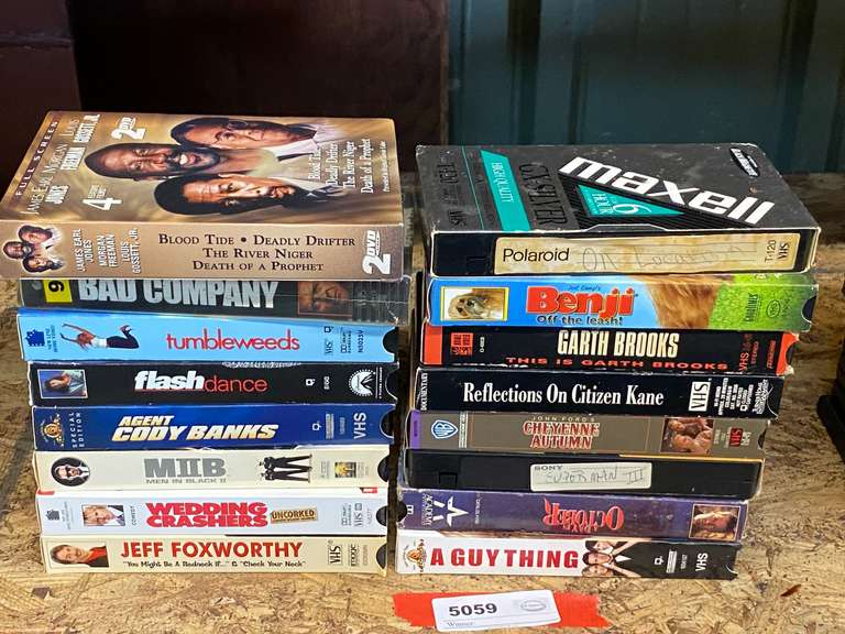 Assortment of VHS tapes, see pictures for details. image