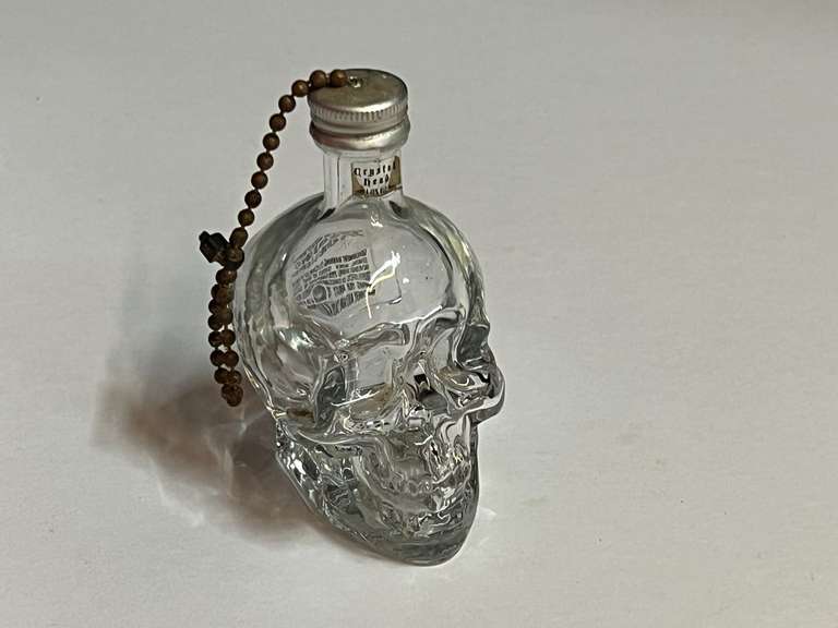 Crystal Head vodka bottle, skull shaped, see pictures for details. image