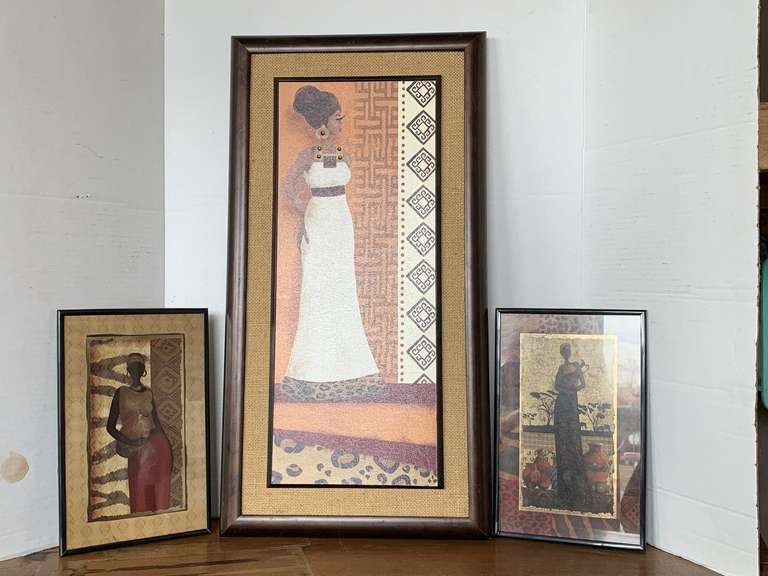 SET OF 3 FASHION WOMEN'S PRINTS 13" X 24" & TWO 7" X 11" image