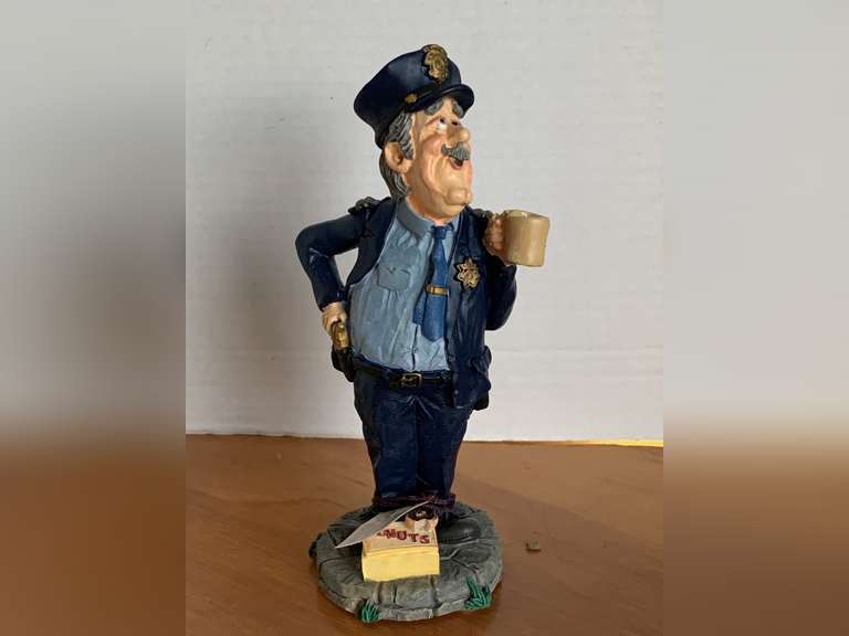 VINTAGE DOUG HARRIS COLLECTION "DONUT PATROL" 7 3/4" TALL W/ BOX image