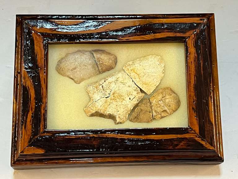 Framed Native American artifacts/arrowheads,  see pictures for details. image