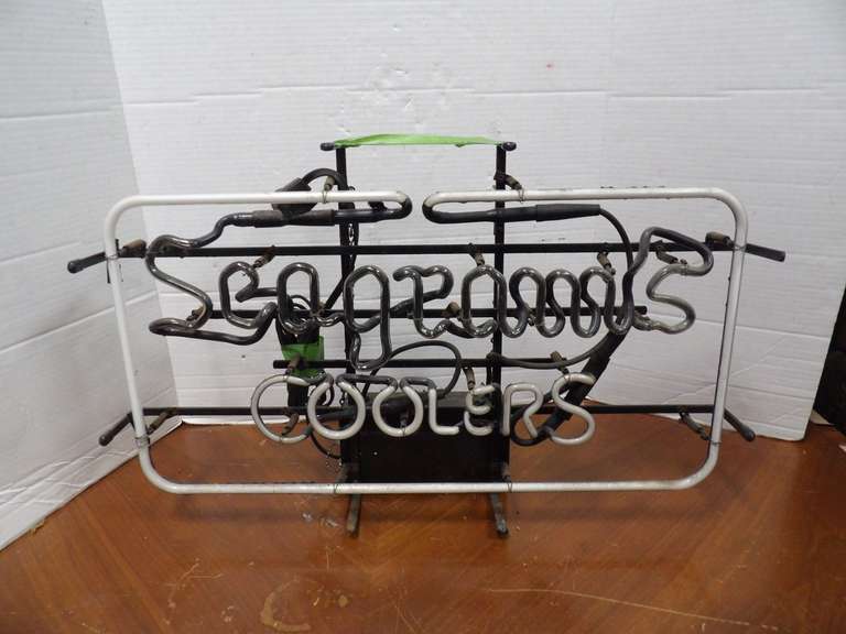 SEAGRAMS COOLERS NEON SIGN NEEDS REPAIR image