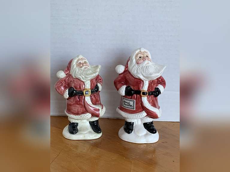 FITZ & FLOYD SANTA SALT/PEPPER SHAKERS image