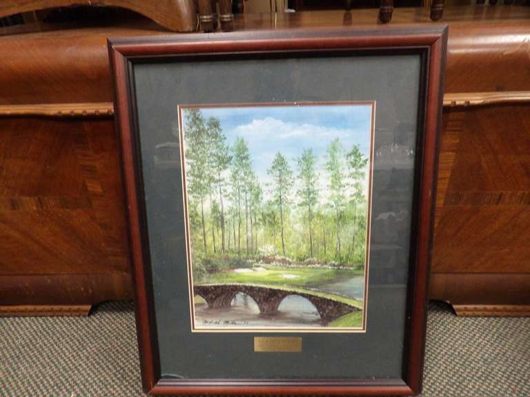 PAINTING TITLE AMEN CORNER 12TH HOLE AUGUSTA NATIONAL image