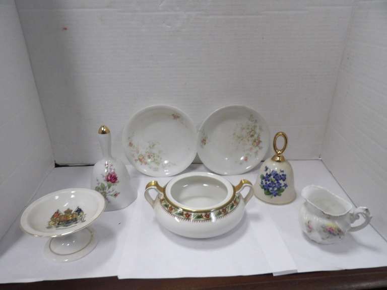 MIXED LOT OF DISHES AND BELLS image