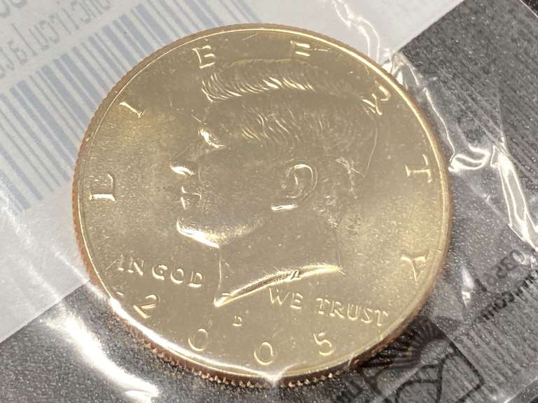 2005 – D Kennedy Half Dollar, uncirculated, see pictures for details. image