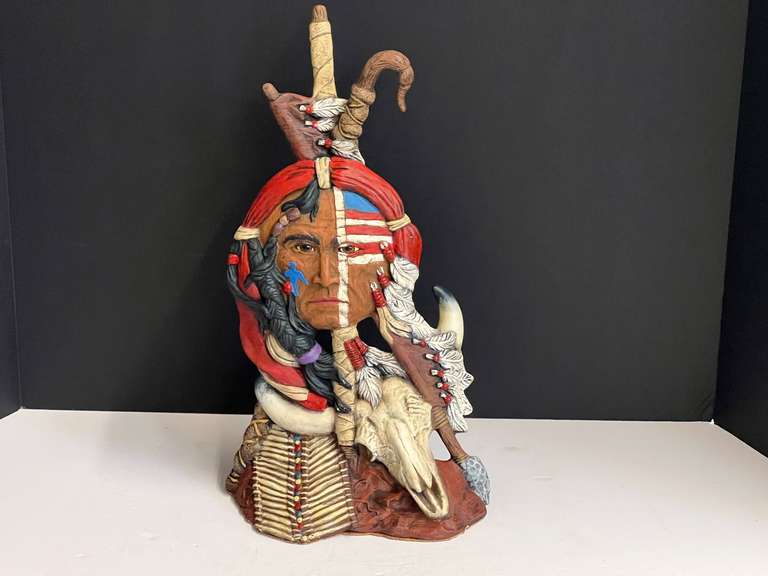 Ceramic Native American sculpture, see pictures for details. image
