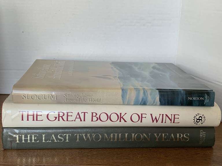 1977 "THE LAST TWO MILLION YEARS", 1982 "THE GREAT BOOK OF WINE" & 1984 FIRST EDITION "SAILING ALONE AROUND THE WORLD" image