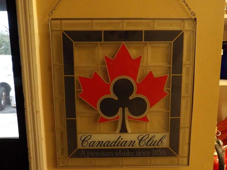 CANADIAN CLUB STAINED GLASS BAR ADVERTISEMENT image