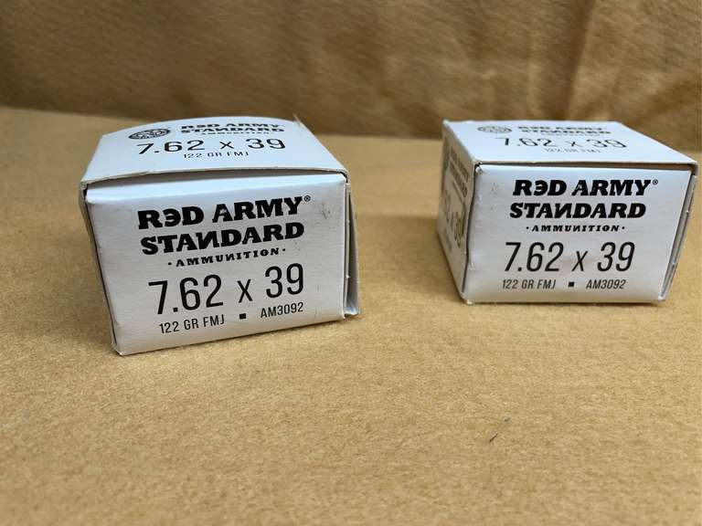 2 BOXES RED ARMY 7.62x39 FMJ - 40 RDS TOTAL image