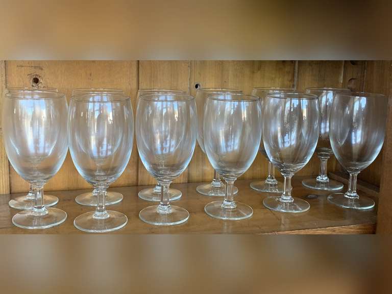 SET OF 12 CRYSTAL WATER/TEA GOBLETS image