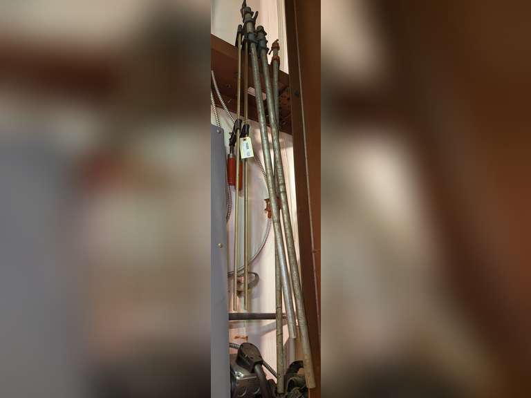 PAIR OF BAR CLAMPS AND THREE PIPE CLAMPS image