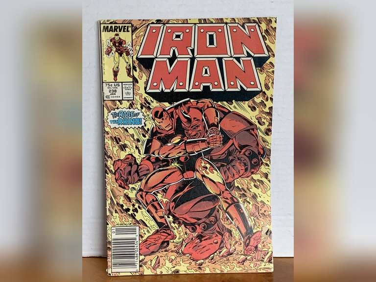 MARVEL COMIC BOOK JAN 1989 #238 "IRON MAN THE RAGE OF RHINO" image