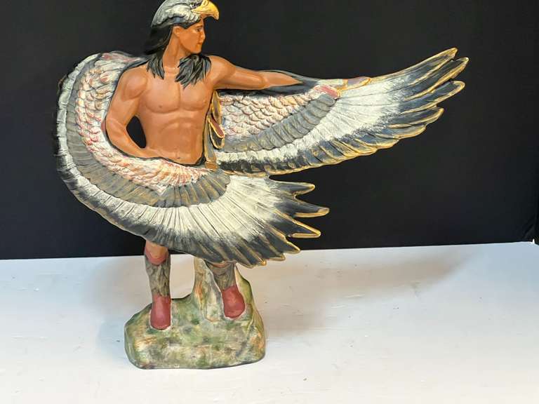 Ceramic Native American Eagle dancer figurine, see pictures for details. image