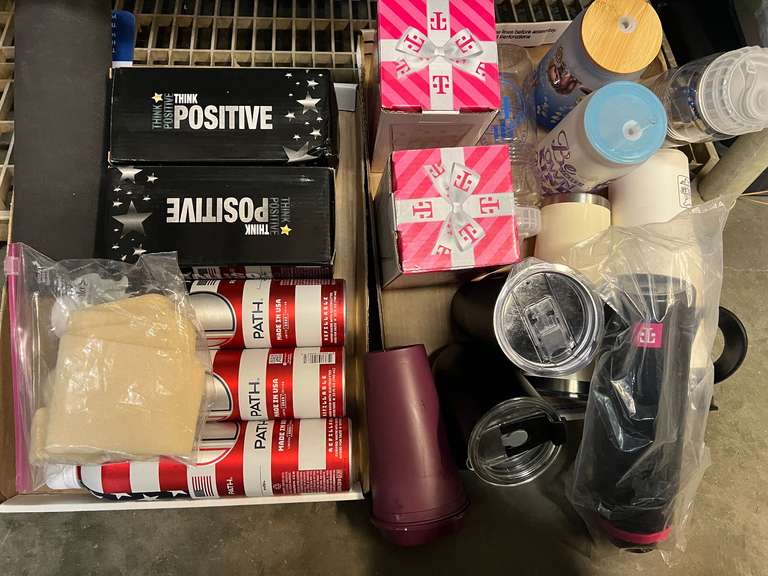 Assorted items to include refillable drink bottles, holiday glassware, and more. See pictures for details. image