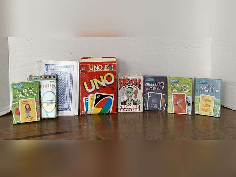 7 DECKS OF CARDS TO INCLUDE GO FISH, UNO & MORE image