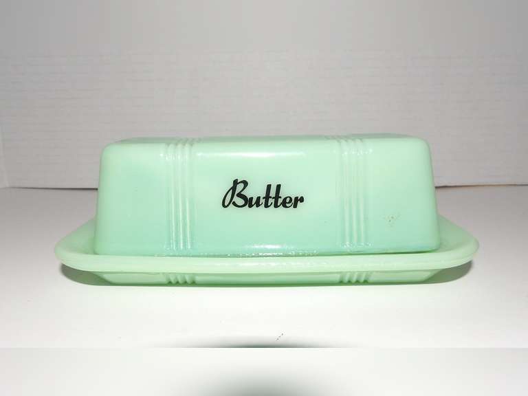 JADEITE BUTTER DISH image