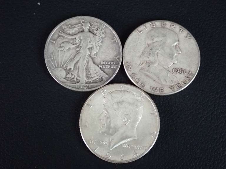 KENNEDY, FRANKLIN & WALKER HALF DOLLAR COINS image