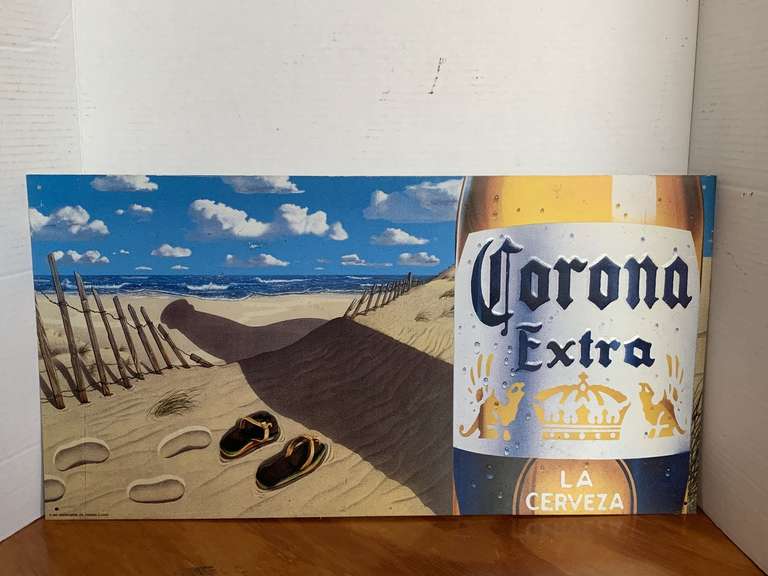 METAL CORONA EXTRA SIGN 23" X 12" image
