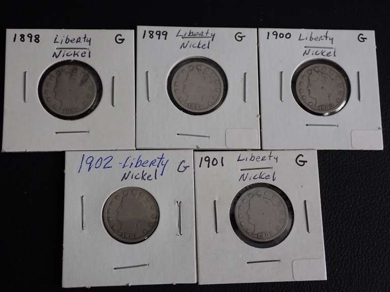 (5) LIBERTY HEAD "V" NICKELS image