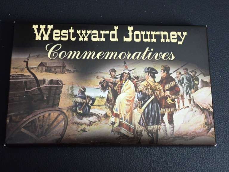 2005 SACAGAWEA SATIN FINISH DOLLAR COINS - WESTWARD JOURNEY COMMEMORATIVE COLLECTION image