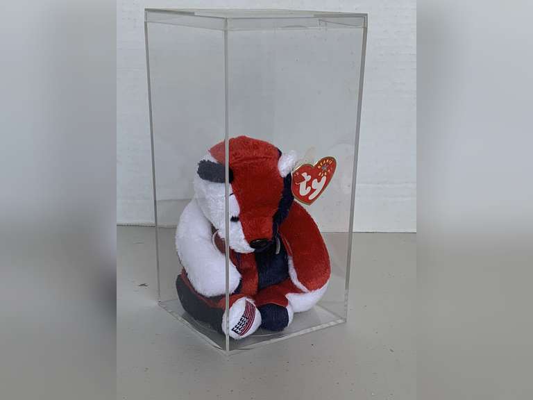 2000 TY BEANIE BABY "PATRIOT" W/ TAG ERROR IN DISPLAY BOX image