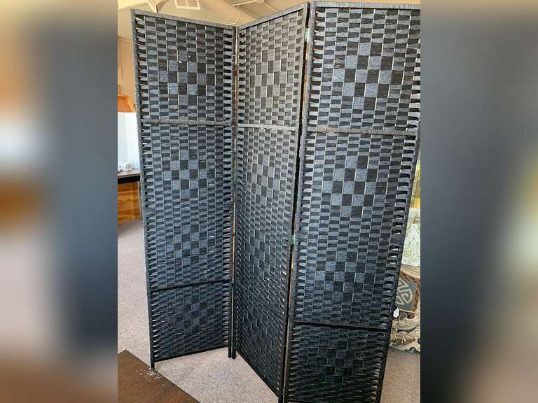 3 PANEL ROOM DIVIDER/PARTITION (BLACK) 70 3/4" TALL (EACH PANEL 17 1/2" WIDE) image
