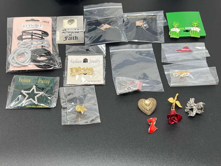 Assorted fashion lapel pins, and more. See pictures for details. image