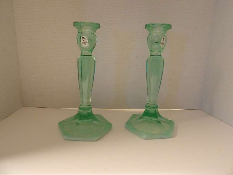 PAIR OF FENTON CANDLESTICKS image