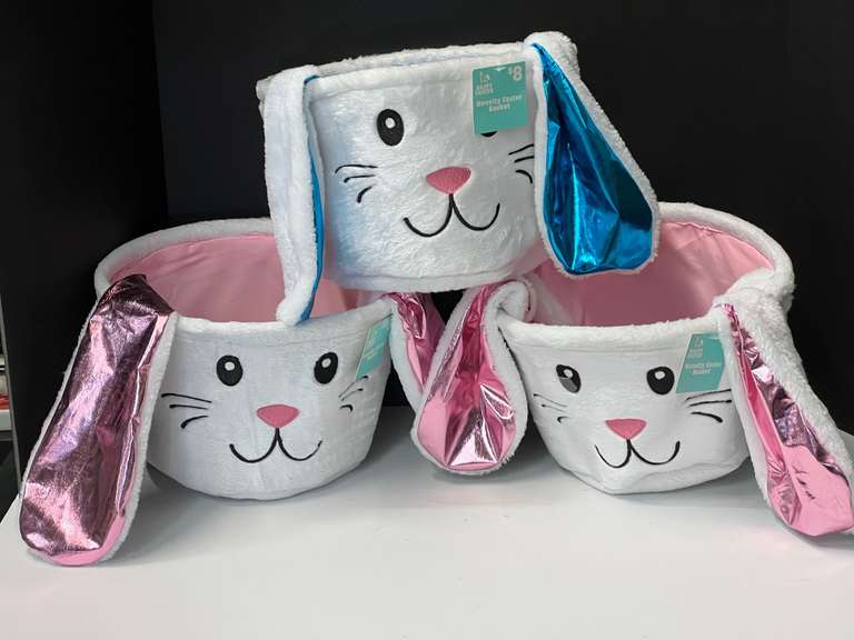 Bunny face novelty Easter baskets, set of three, see pictures for details. image
