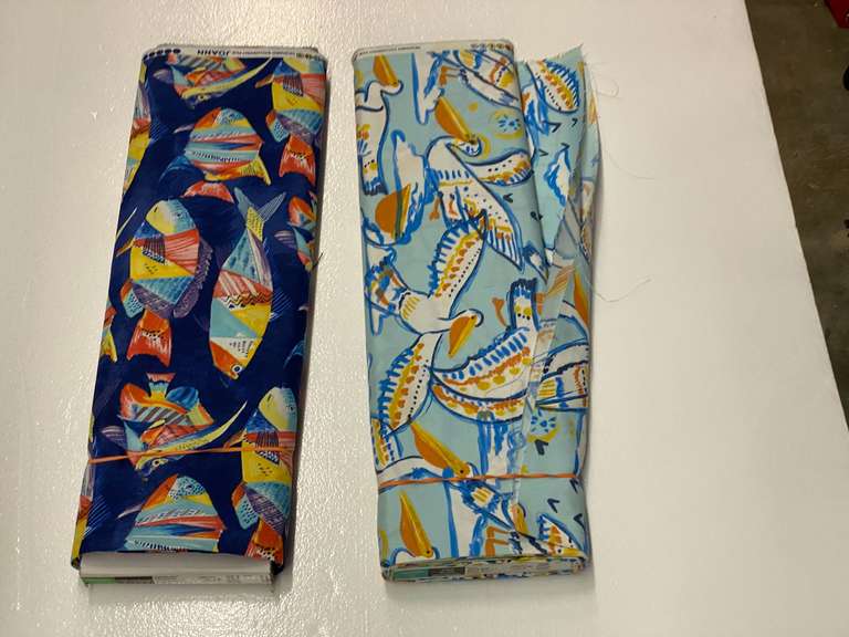 Outdoor novelty fabric, two partial bolts, 54”, see pictures for details. image