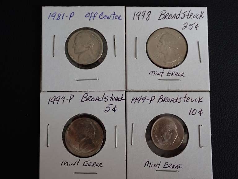 (4) ERROR COINS - SEE ALL PHOTOS image