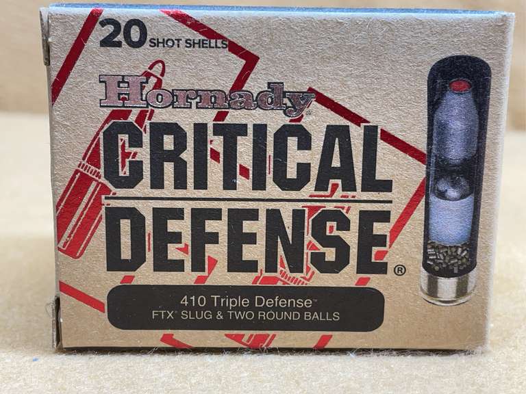 HORNADY CRITICAL DEFENSE 410 - 2 1/2" - TRIPLE DEFENSE - 20 RDS image