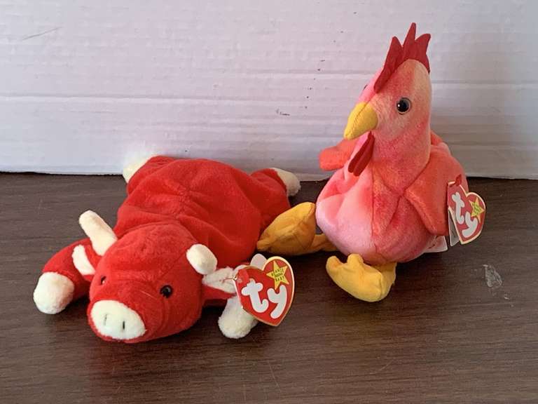 1996 TY BEANIE BABY "STRUT" & 1995 TY BEANIE BABY "SNORT" image