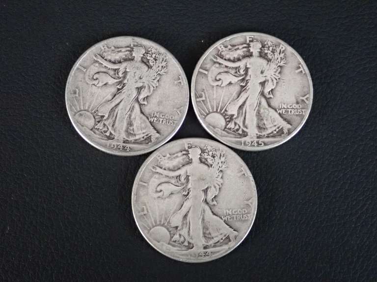 (3) WALKER HALF DOLLAR COINS image