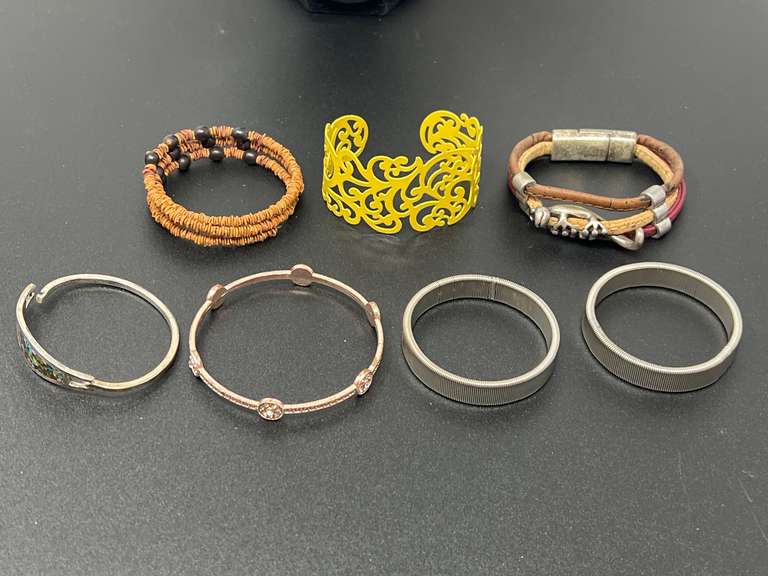 Assorted ladies fashion bracelets, see pictures for details. image