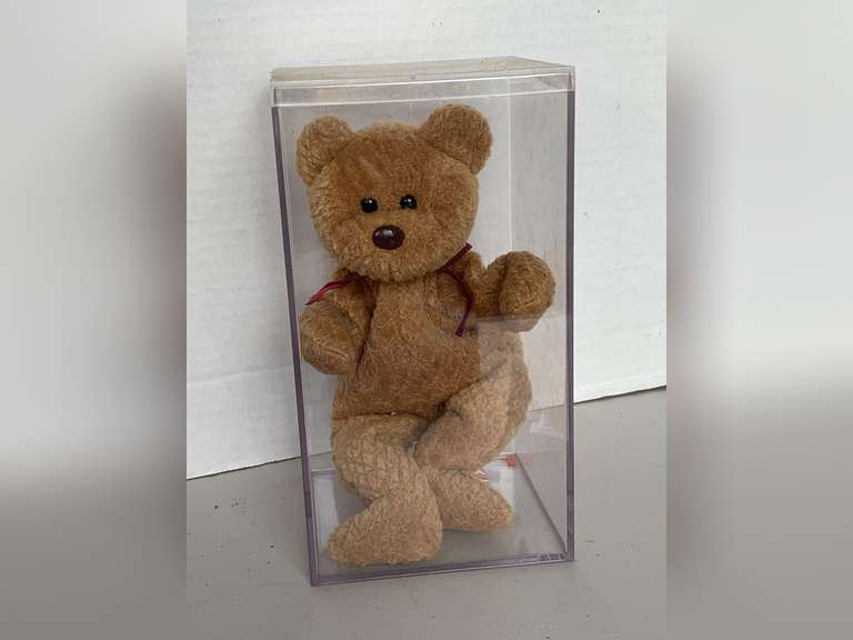 1996 TY BEANIE BABY "CURLY" IN DISPLAY BOX image
