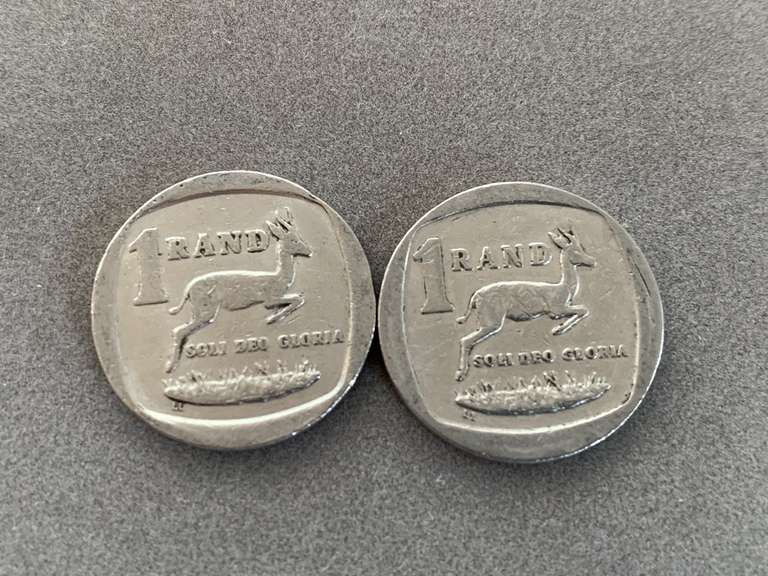2 RARE SOUTH AFRICA RAND COINS (1996, 2012) - CHECKOUT image