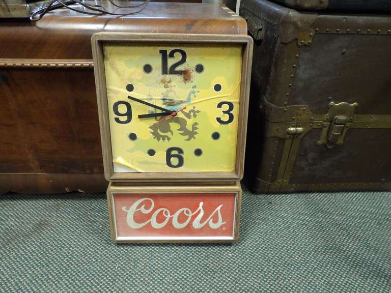 COORS CLOCK ADVERTISEMENT image