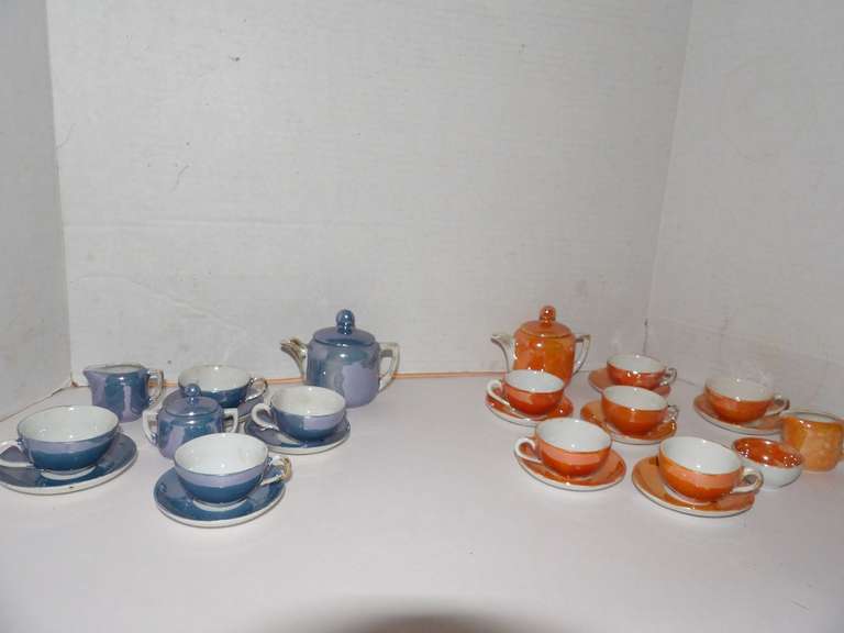 TWO VINTAGE MINIATURE TEA SETS MADE IN GERMANY image