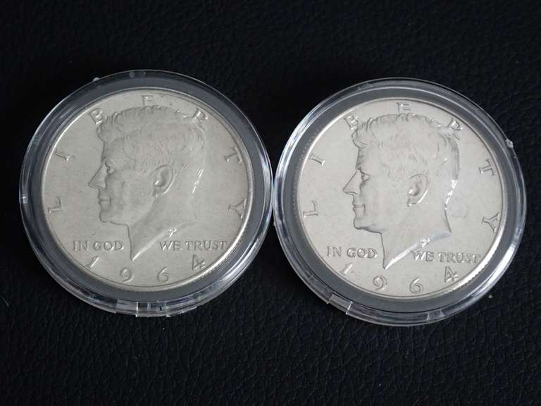 (2) 1964 KENNEDY HALF DOLLAR COINS image